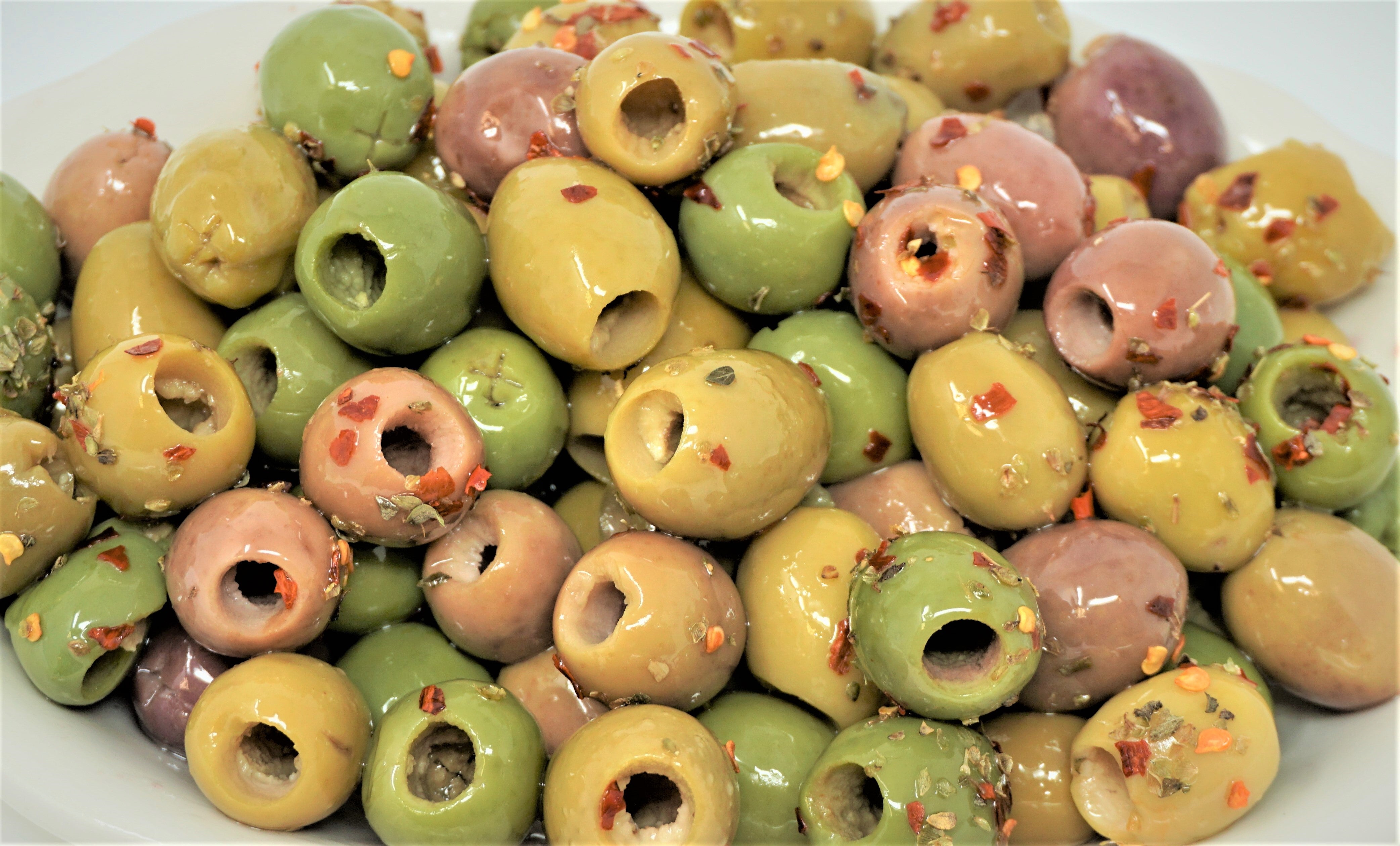 Pitted Fancy Green Mix Olives
